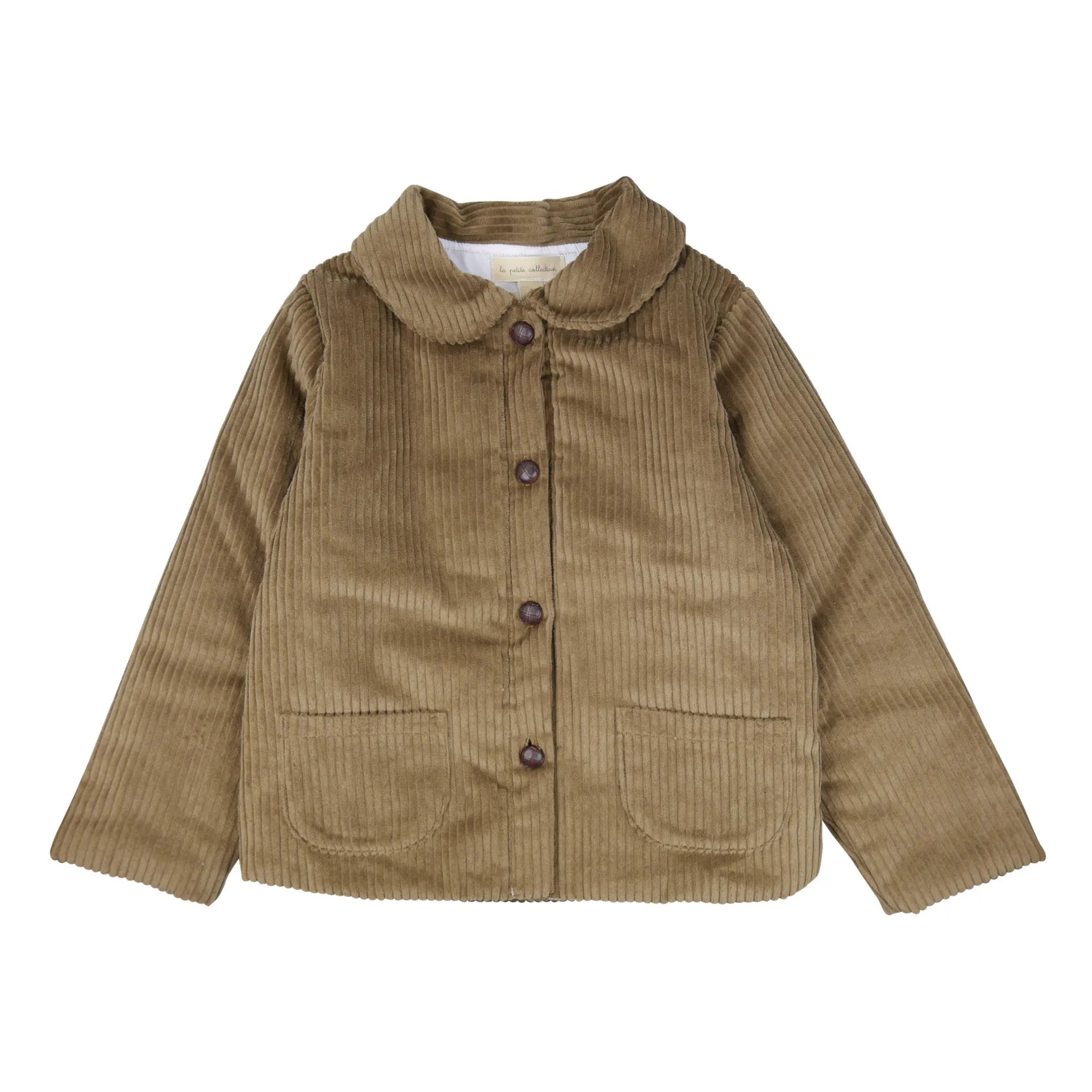 La Petite Collection Camel Retro Organic Cotton Corduroy Coat