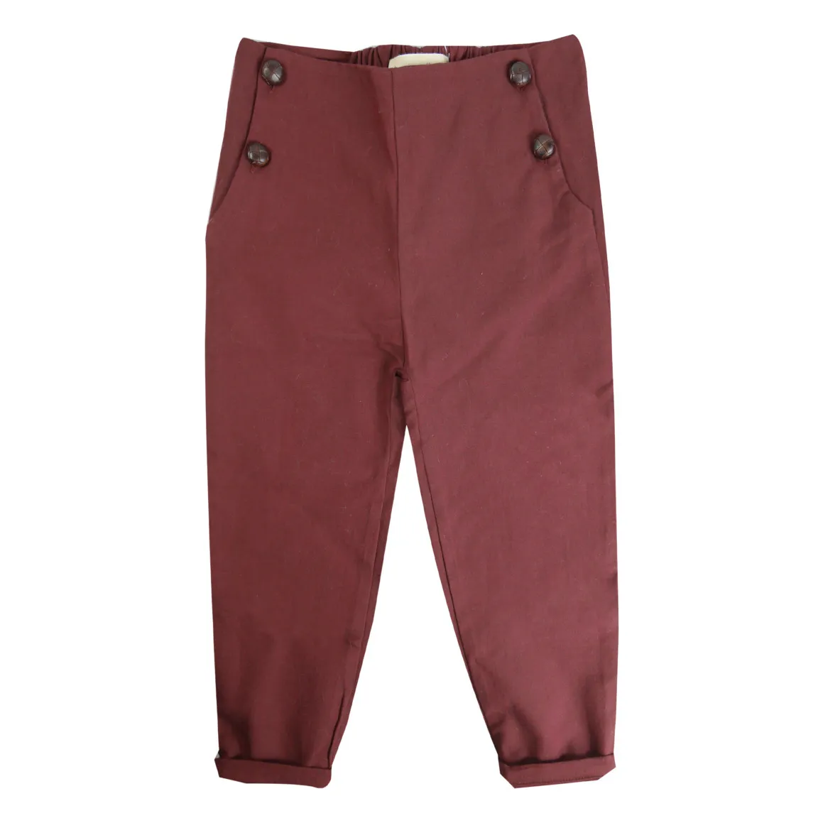 La Petite Collection Burgundy Organic Cotton Trousers