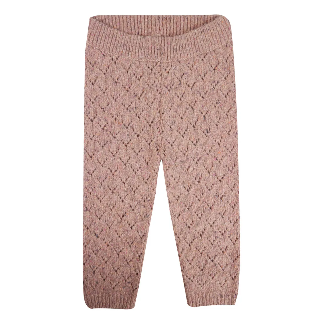 La Petite Collection Marled Pink Losange Recycled Wool Leggings