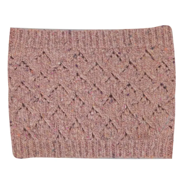 Losange Recycled Wool Snood | Marled pink