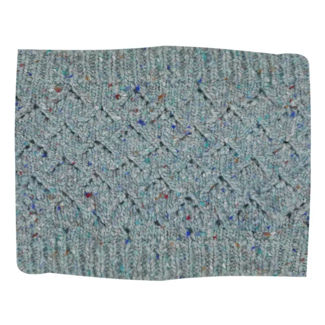 Losange Recycled Wool Snood | Marled blue