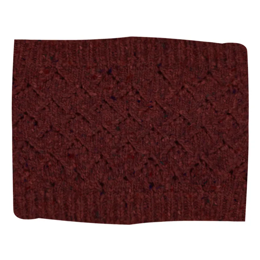 La Petite Collection Burgundy Losange Recycled Wool Snood