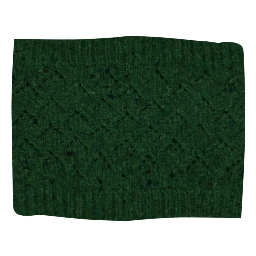 La Petite Collection Dark Green Losange Recycled Wool Snood