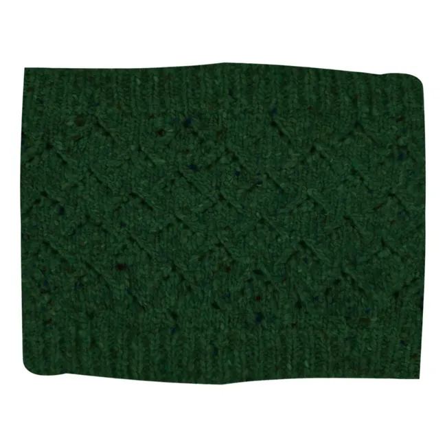 Losange Recycled Wool Snood | Dark green