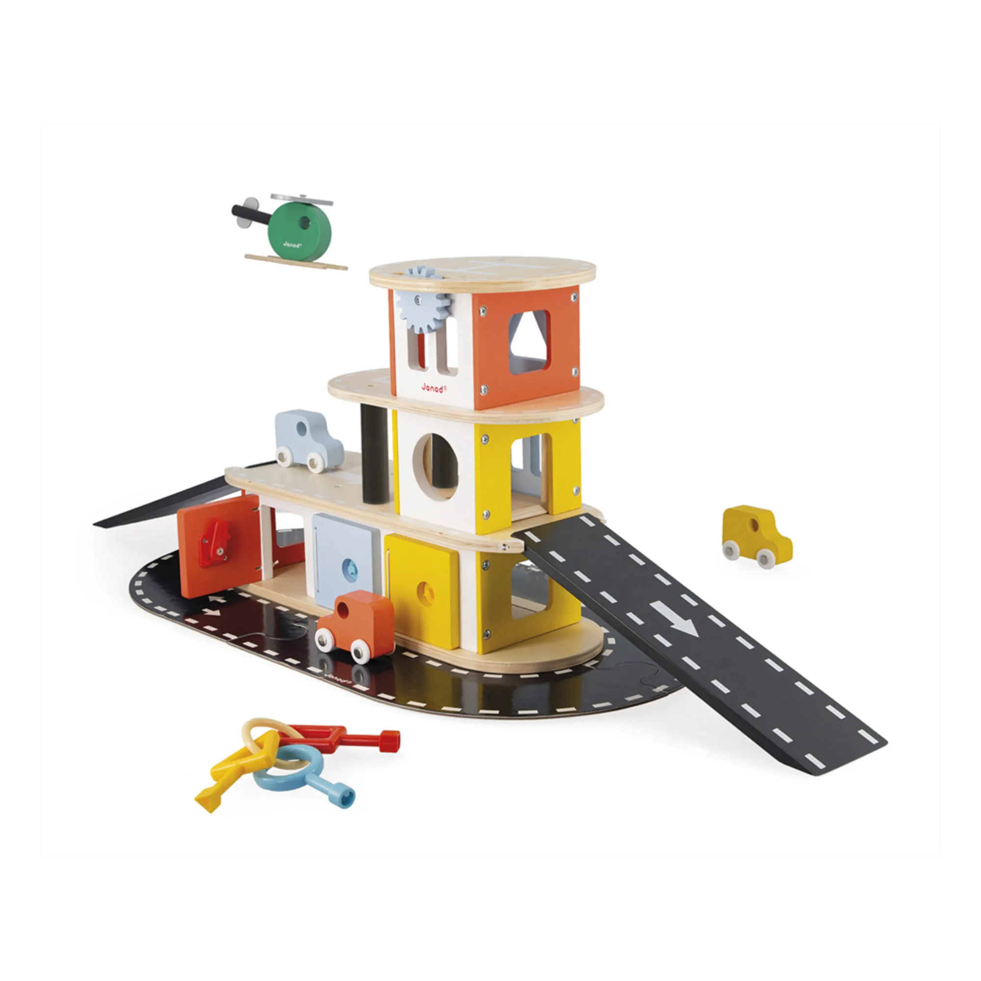 Janod Multicoloured Toy Garage