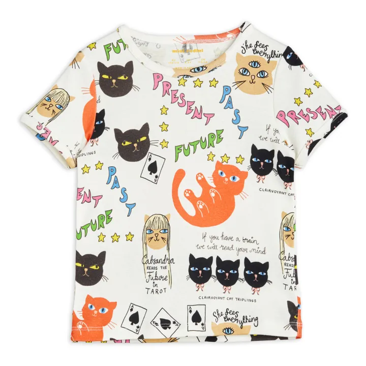 T-Shirt Katzen Bio-Baumwolle | Weiß- Produktbild Nr. 0
