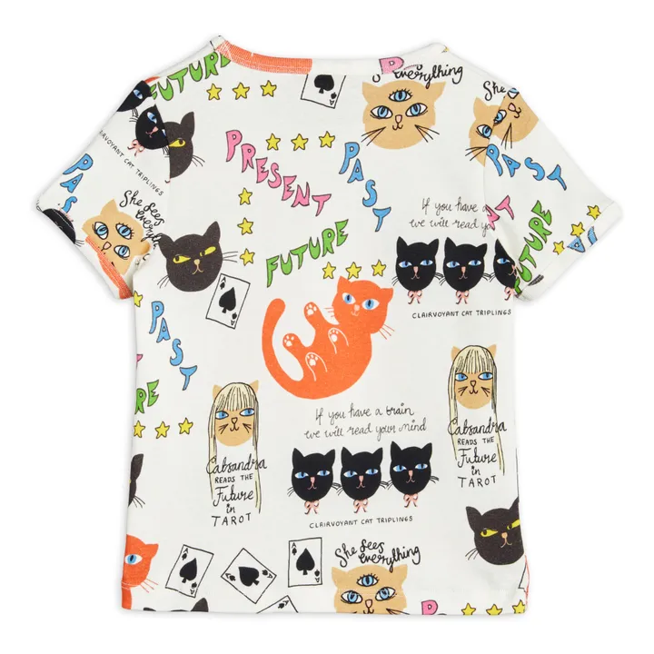 Camiseta de algodón ecológico Cats | Blanco- Imagen del producto n°4
