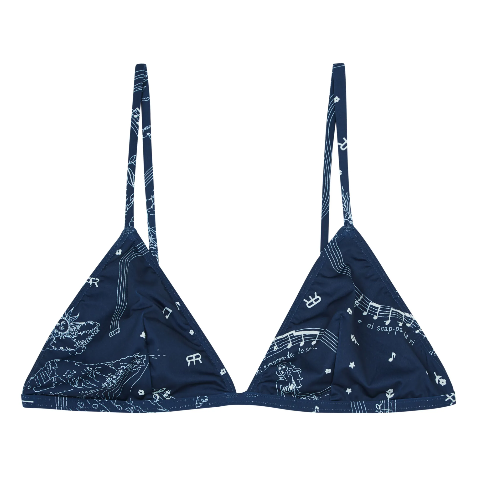 Roseanna Navy Blue Lucio Music Bikini Top