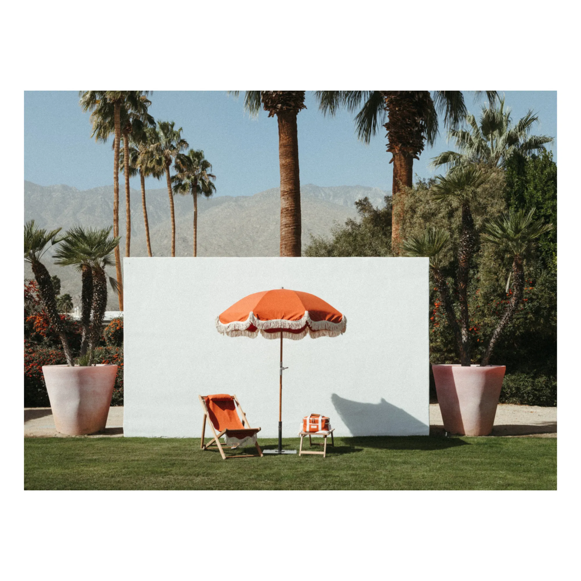 Parasol frangé Premium | Rouge- Image produit n°1