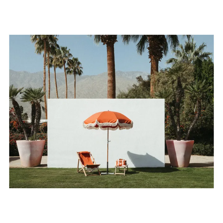 Parasol frangé Premium | Rouge- Image produit n°1