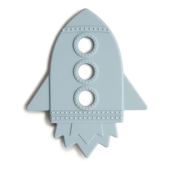 Gioco per la dentizione, motivo: missile, in silicone | Blu