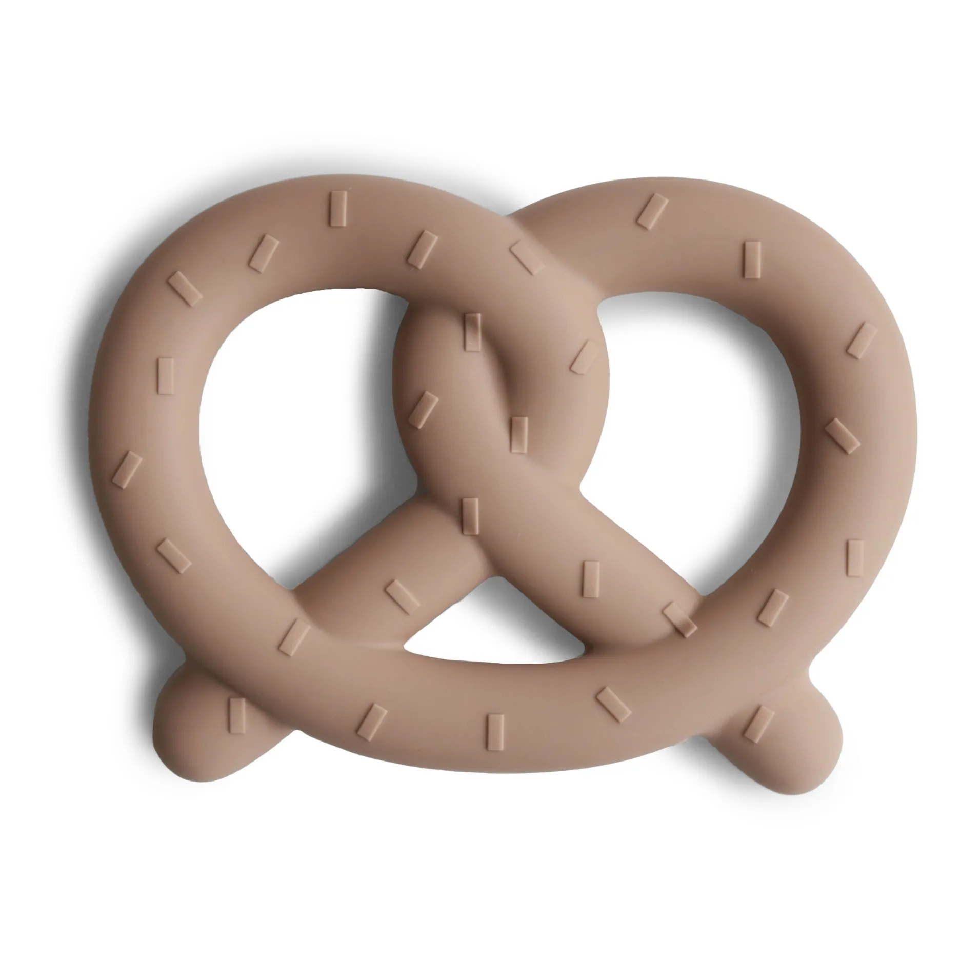 Mushie - Jouet de dentition Bretzel en silicone - Beige | Smallable