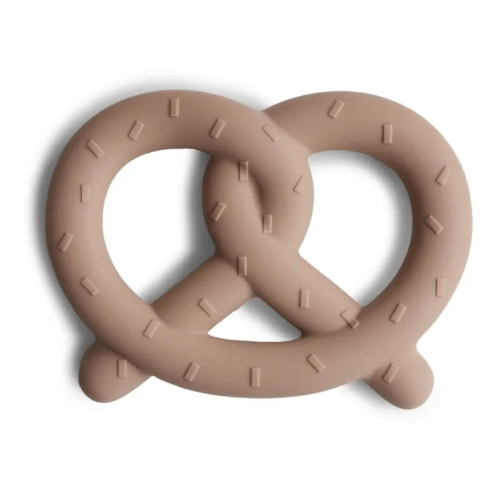 Jouet de dentition Bretzel en silicone | Beige- Image produit n°0