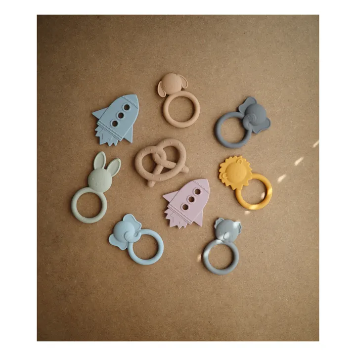 Jouet de dentition Bretzel en silicone | Beige- Image produit n°2