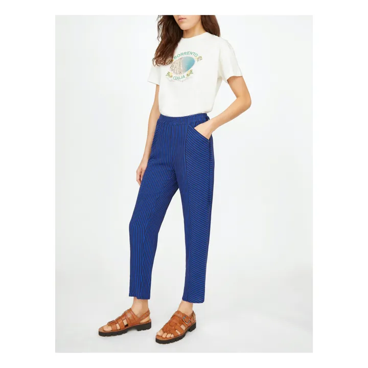Pantaloni Amos Melina, a righe  | Blu marino- Immagine del prodotto n°1
