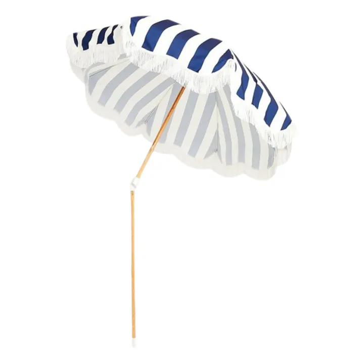 Holiday Fringe Beach Umbrella | Navy blue- Product image n°2