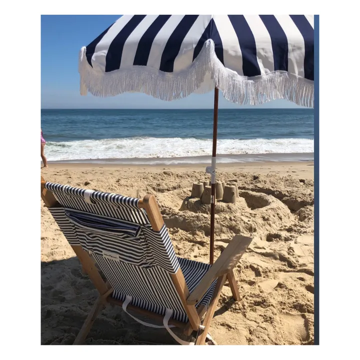 Holiday Fringe Beach Umbrella | Navy blue- Product image n°5