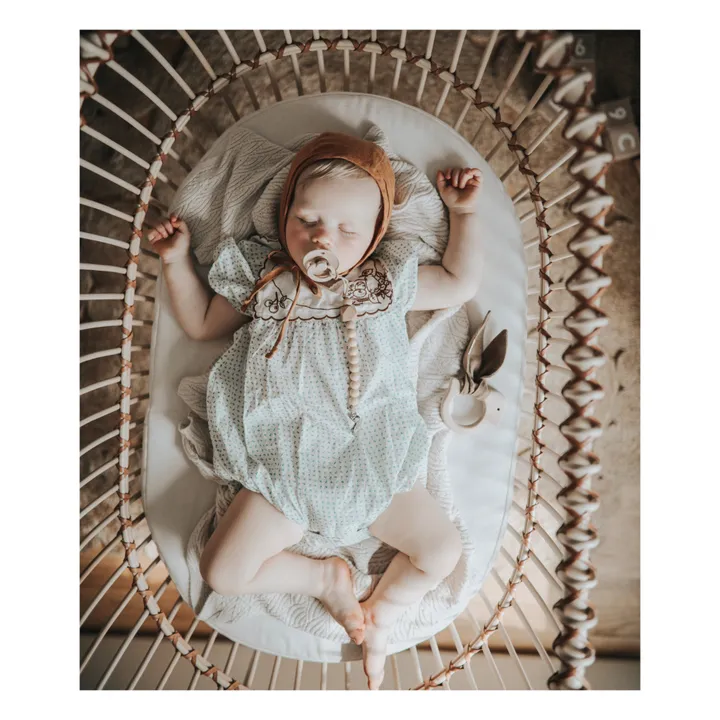 Organic Cotton Oval Mattress for Lola and Emil Bassinets | White- Product image n°1