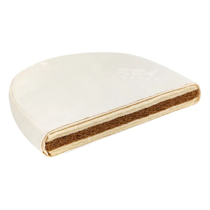 Organic Cotton Oval Mattress for Lola and Emil Bassinets | White- Product image n°2