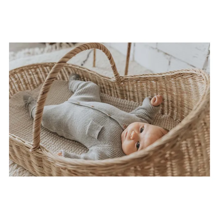 Babyschuhe Strick aus Bio-Baumwolle | Hellgrau- Produktbild Nr. 1
