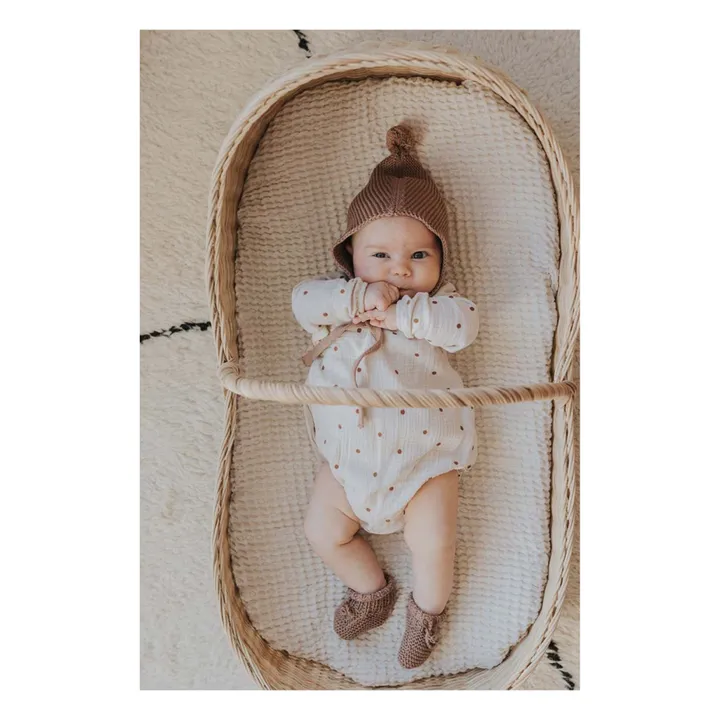 Babyschuhe Strick aus Bio-Baumwolle | Karamel- Produktbild Nr. 1