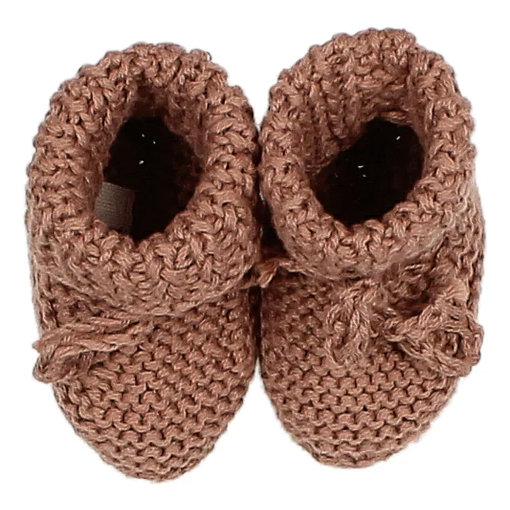 Babyschuhe Strick aus Bio-Baumwolle | Karamel- Produktbild Nr. 5