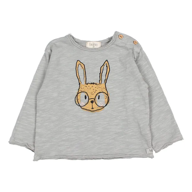 T-Shirt Coton Bio Bunny | Bleu gris