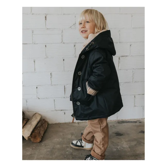 Parka con cappuccio imbottito | Nero