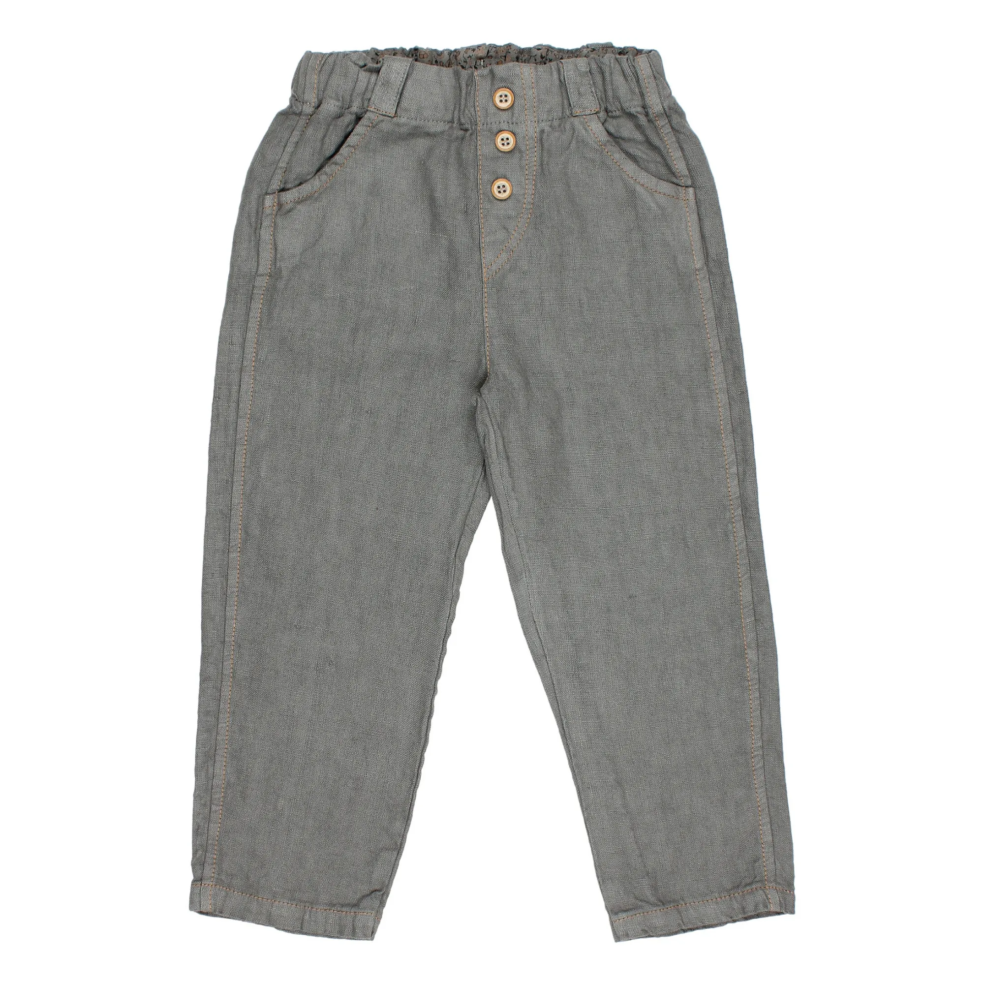 Winter Linen Trousers | Charcoal grey- Product image n°0