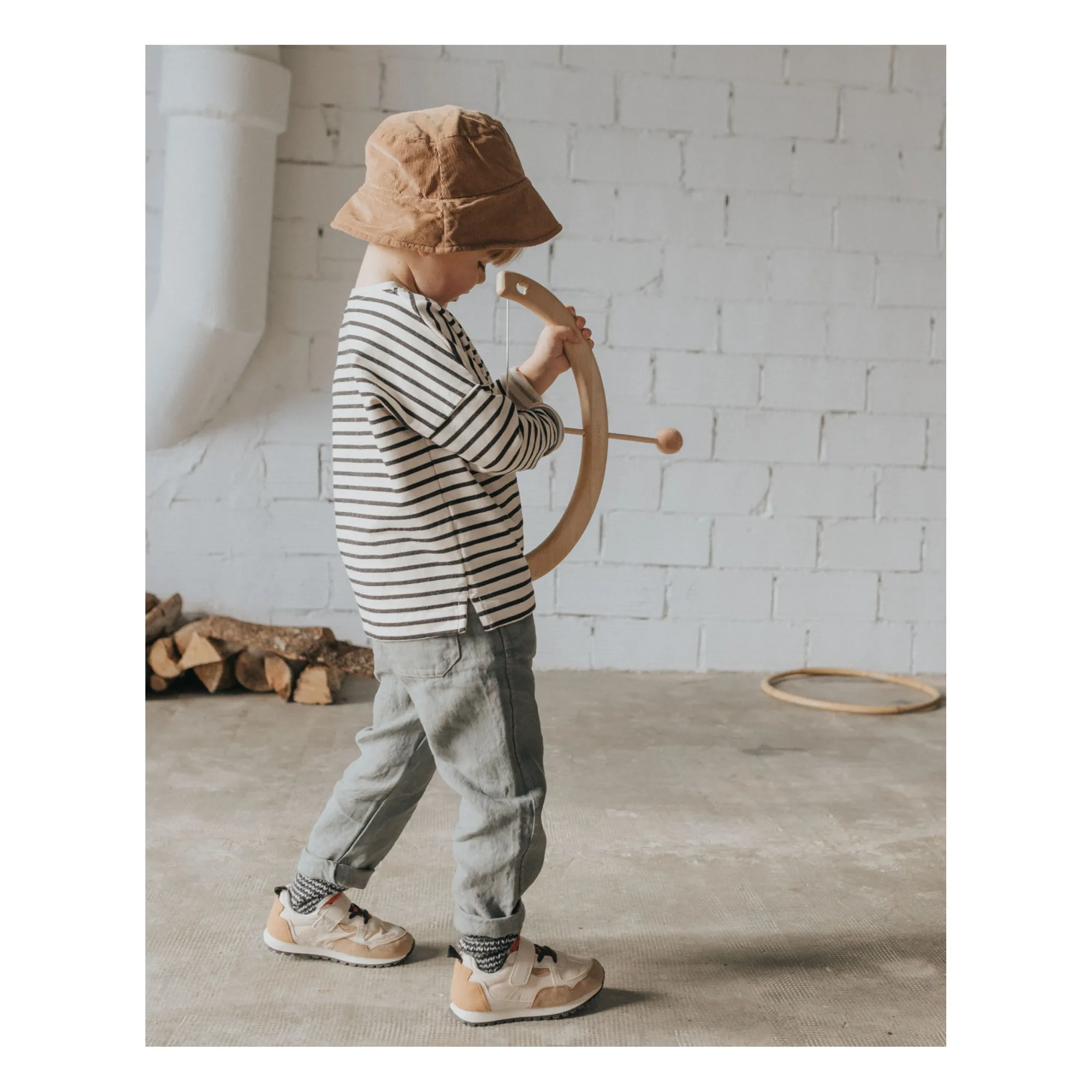 Winter Linen Trousers | Charcoal grey- Product image n°3
