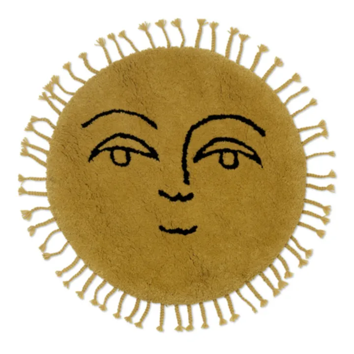 Tapis tufté Soleil | Jaune- Image produit n°0