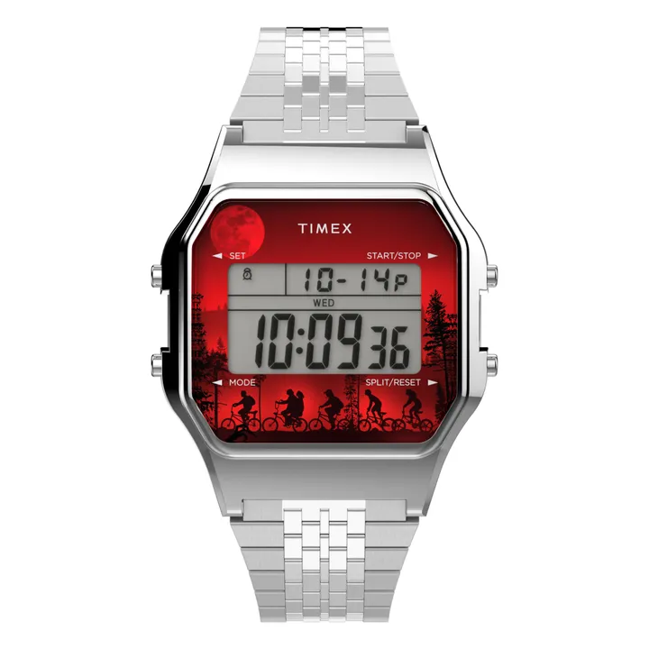 Collaboration Timex x Stranger Things - Montre T80 | Gris argent- Image produit n°0