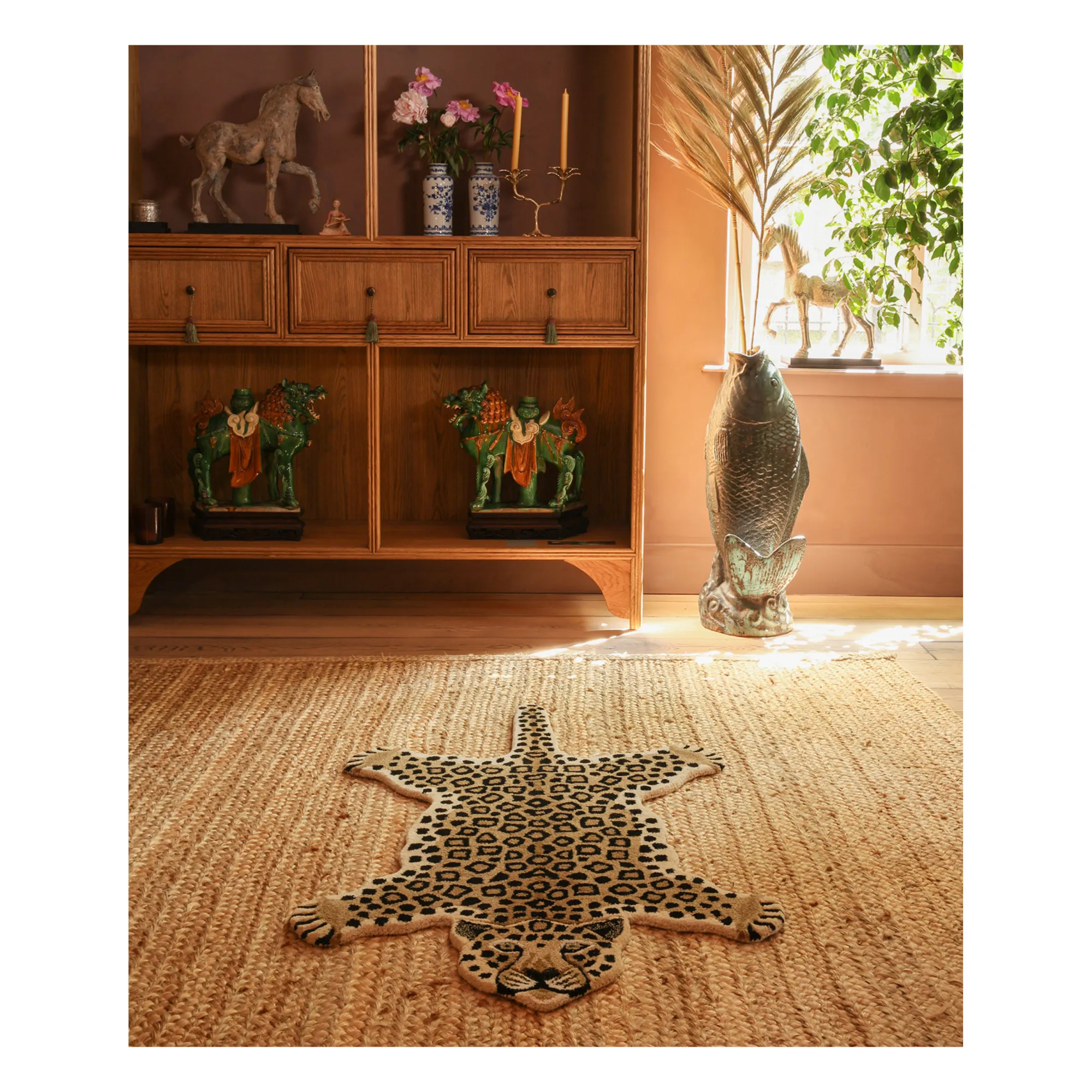 Tapis léopard en laine- Image produit n°5
