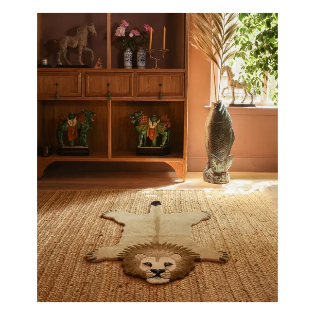 Teppich Löwe | Kamelbraun