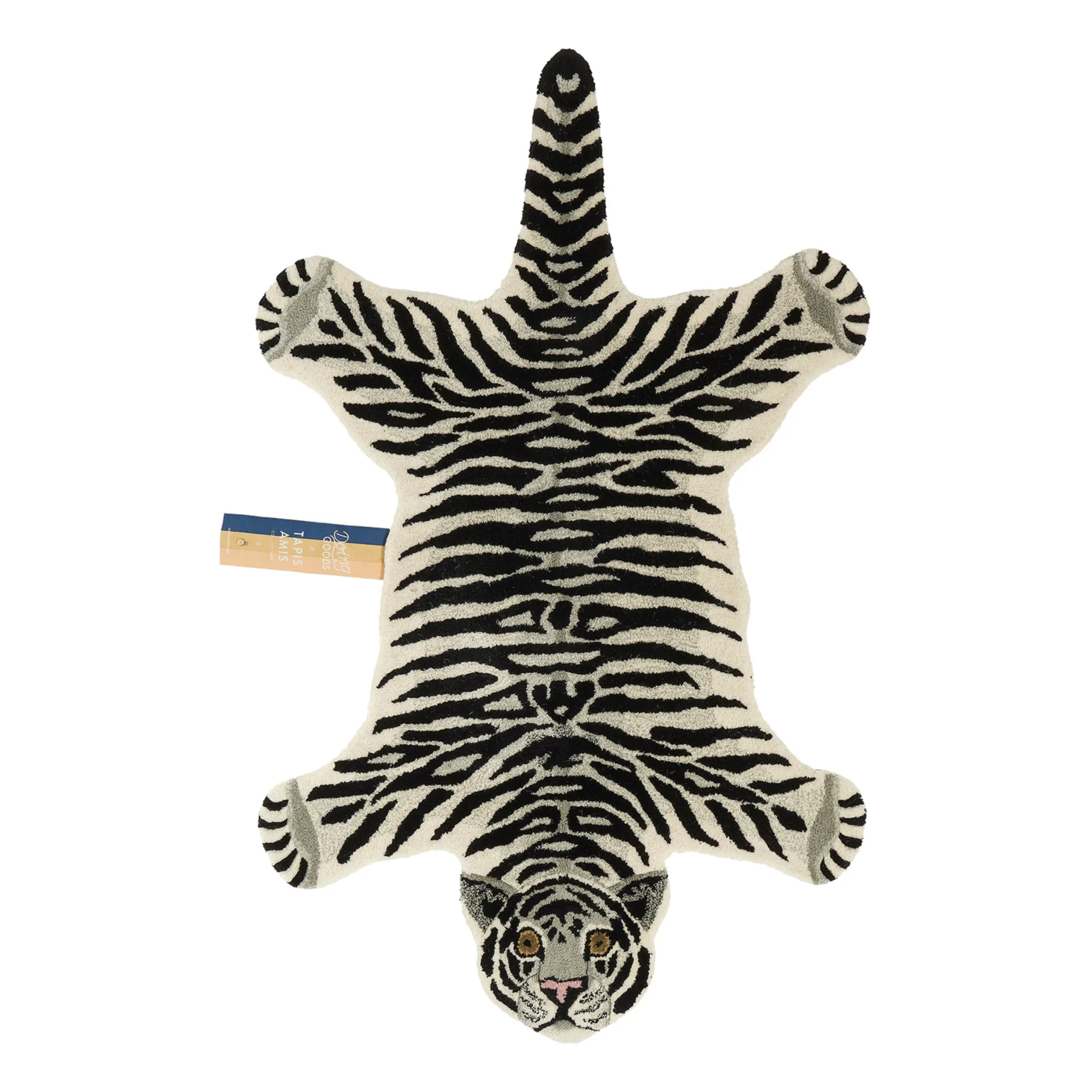 Tapis Tigre des neiges en laine | Ecru- Image produit n°3