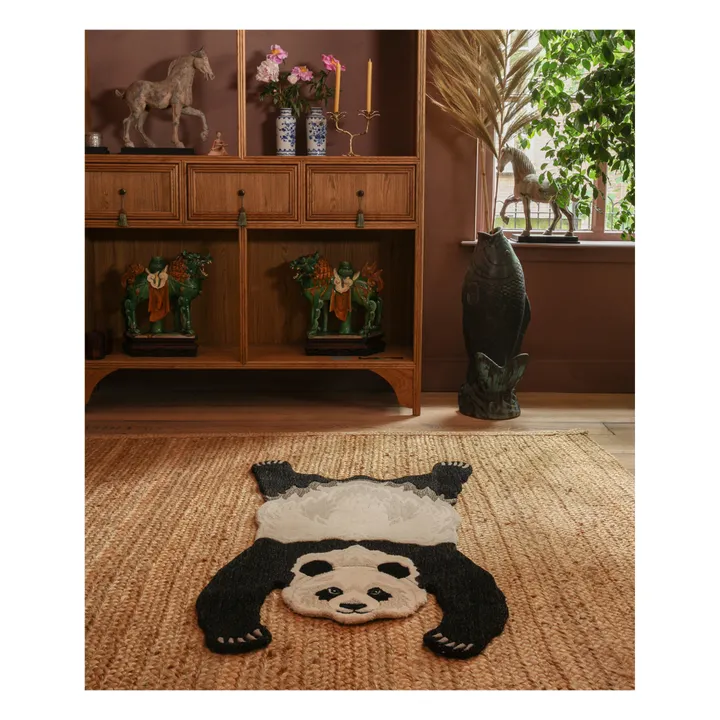Teppich Panda aus Wolle | Seidenfarben- Produktbild Nr. 4