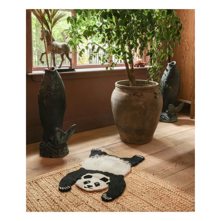 Teppich Panda aus Wolle | Seidenfarben- Produktbild Nr. 1