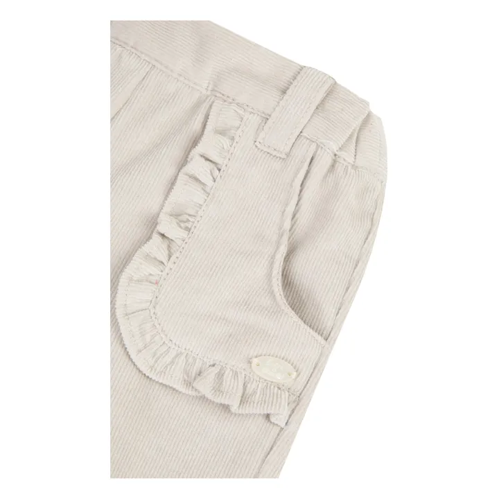 Velour Frill Trousers | Sand- Product image n°2