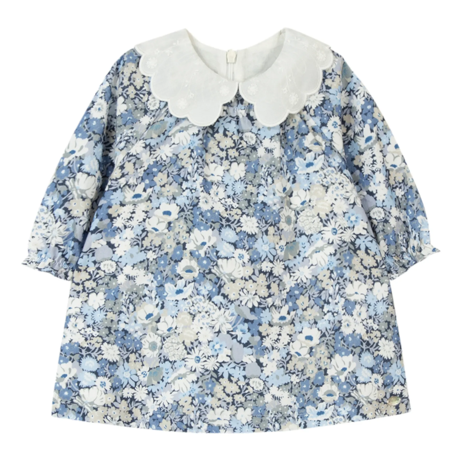 Tartine Et Chocolat Blue Exclusive Liberty Print Corduroy Dress