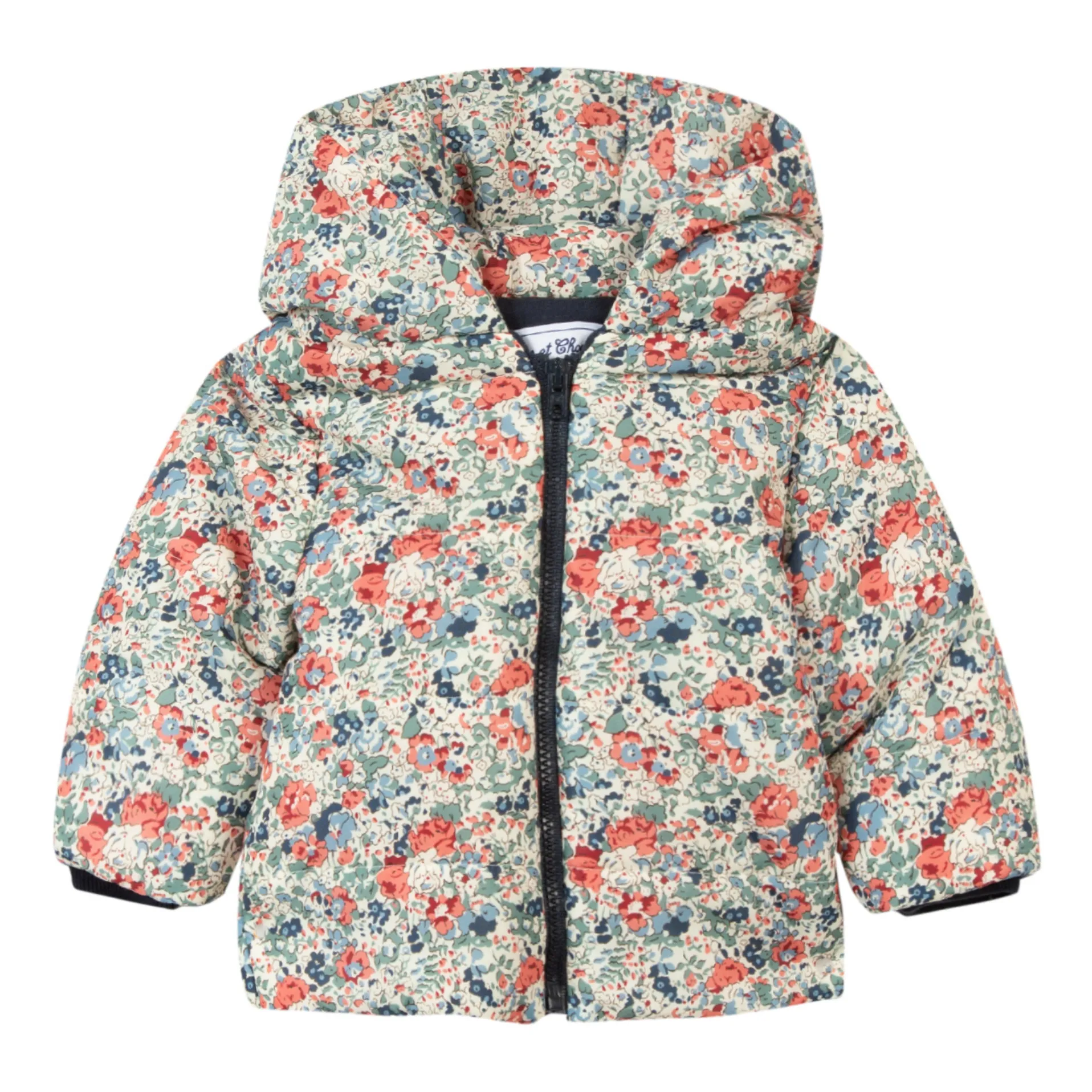 Tartine Et Chocolat Ecru Floral Puffer Jacket