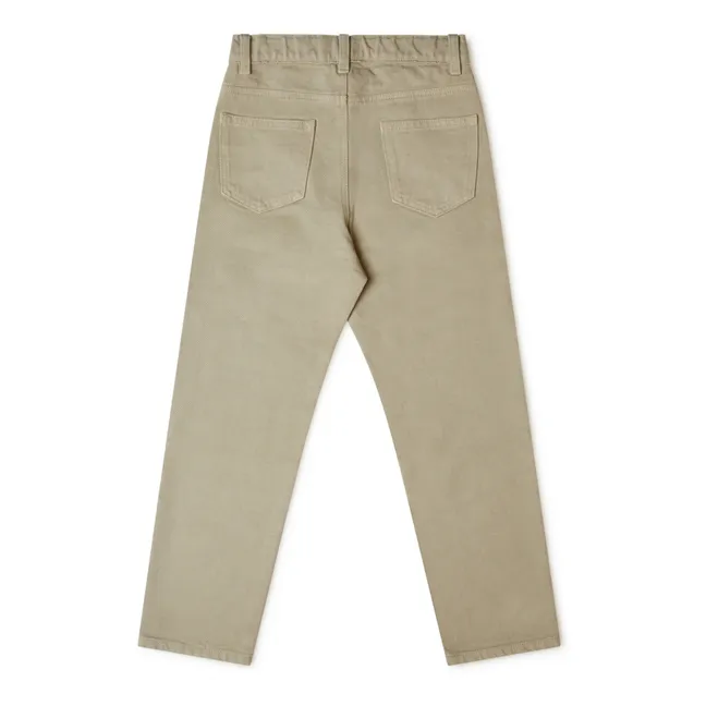 Pantalon Denim Coton Bio Utility | Taupe