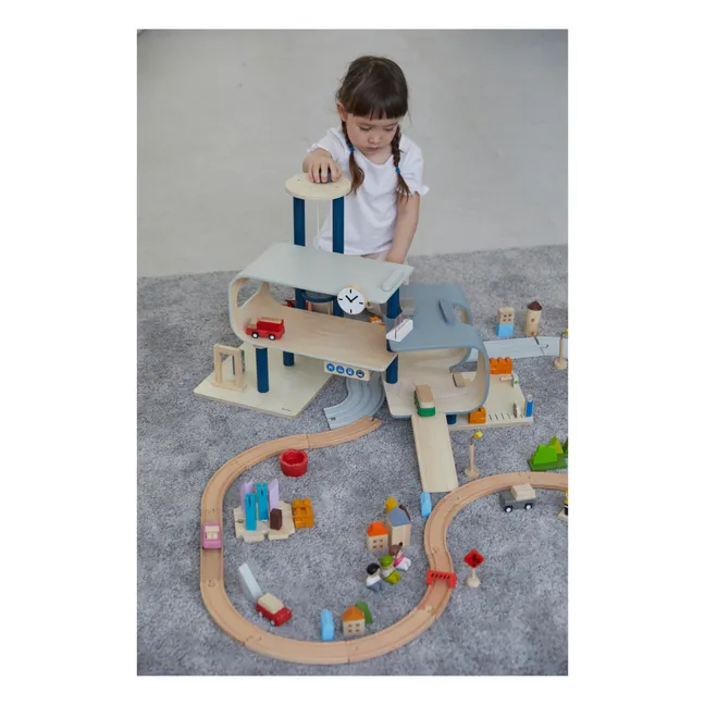 Wooden Train Station Toy