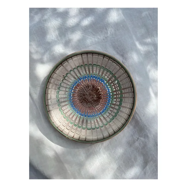 Piatto in ceramica, motivo: spirali