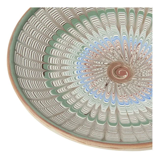 Piatto in ceramica, motivo: spirali