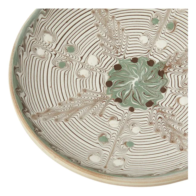 Piatto in ceramica, motivo: fiori delle nevi | Verde