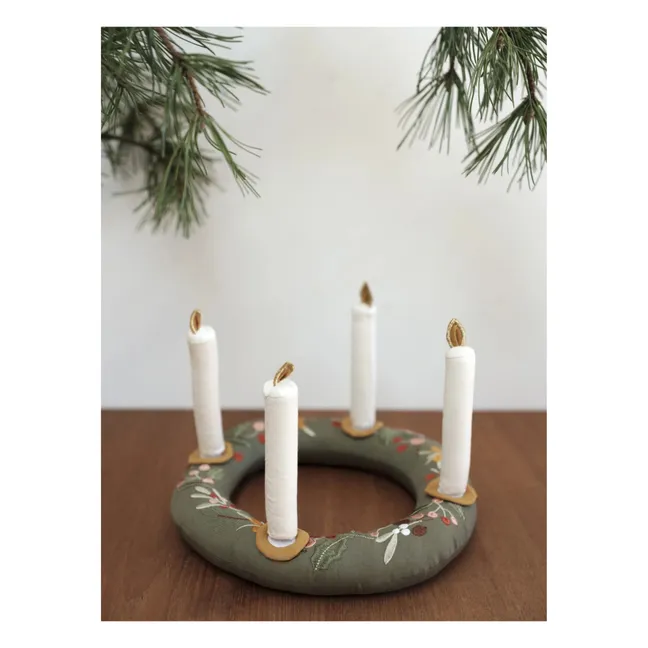 Corona de Navidad de algodón orgánico