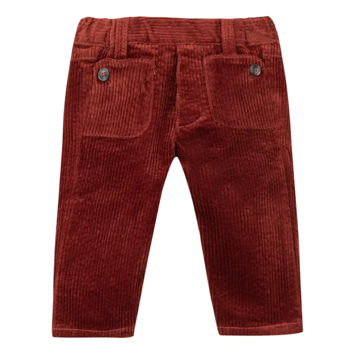 Pantalones de pana con bolsillos | Rojo ladrillo- Imagen del producto n°0