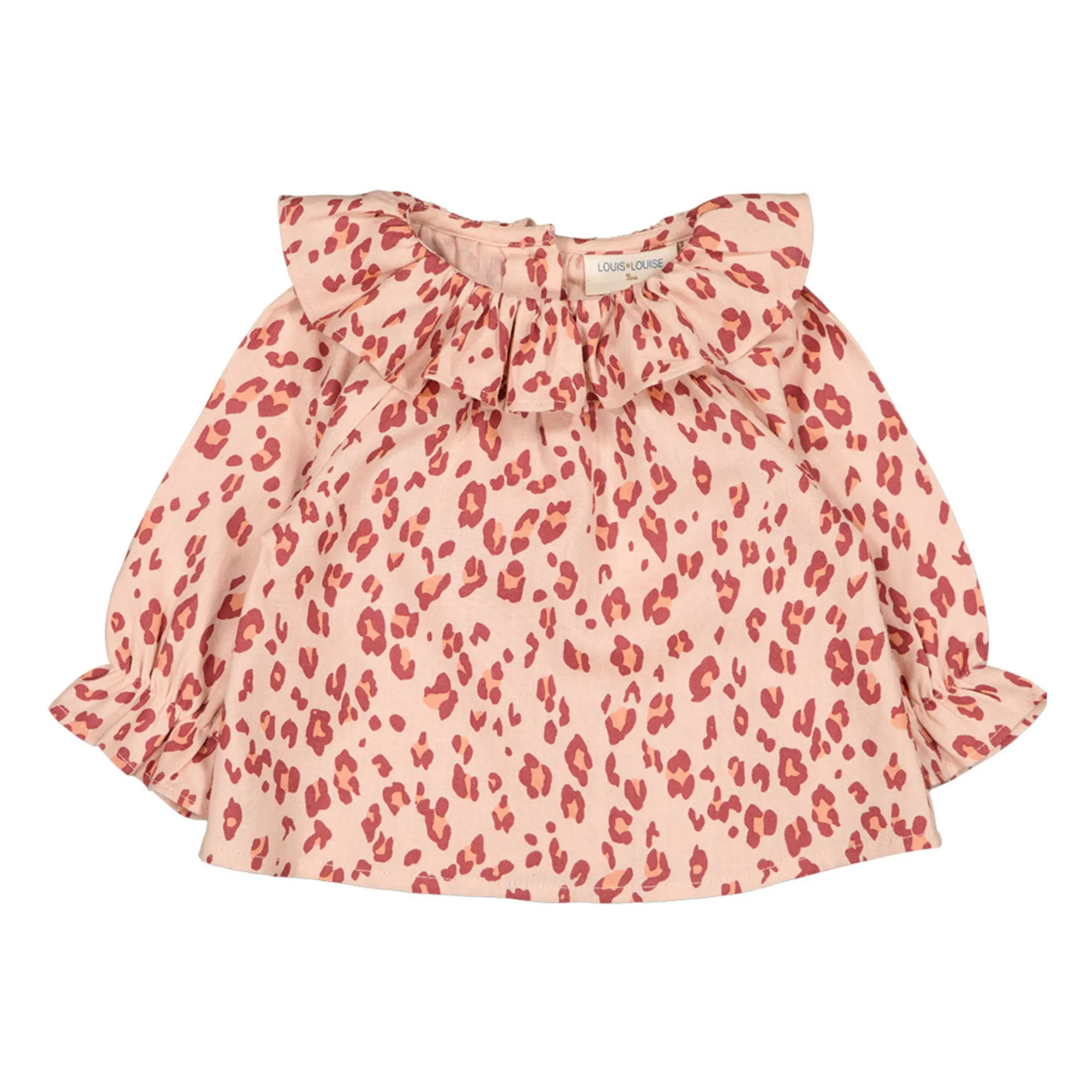 Louis Louise Pale Pink Lilie Leopard Print Blouse