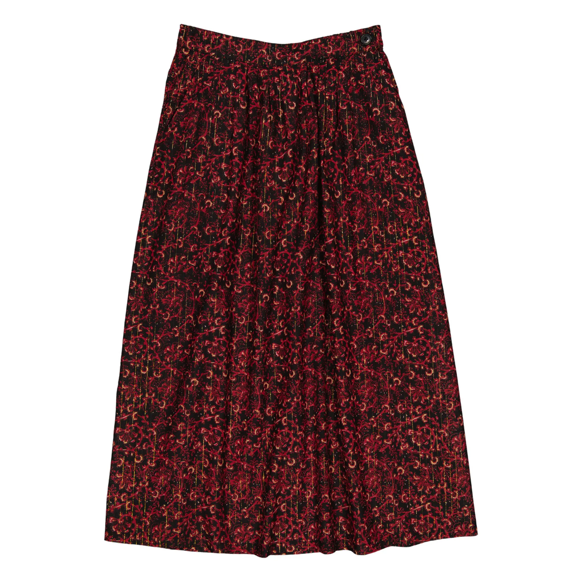 Louis Louise Women's Black Line Floral Lurex Skirt - ’S Collection