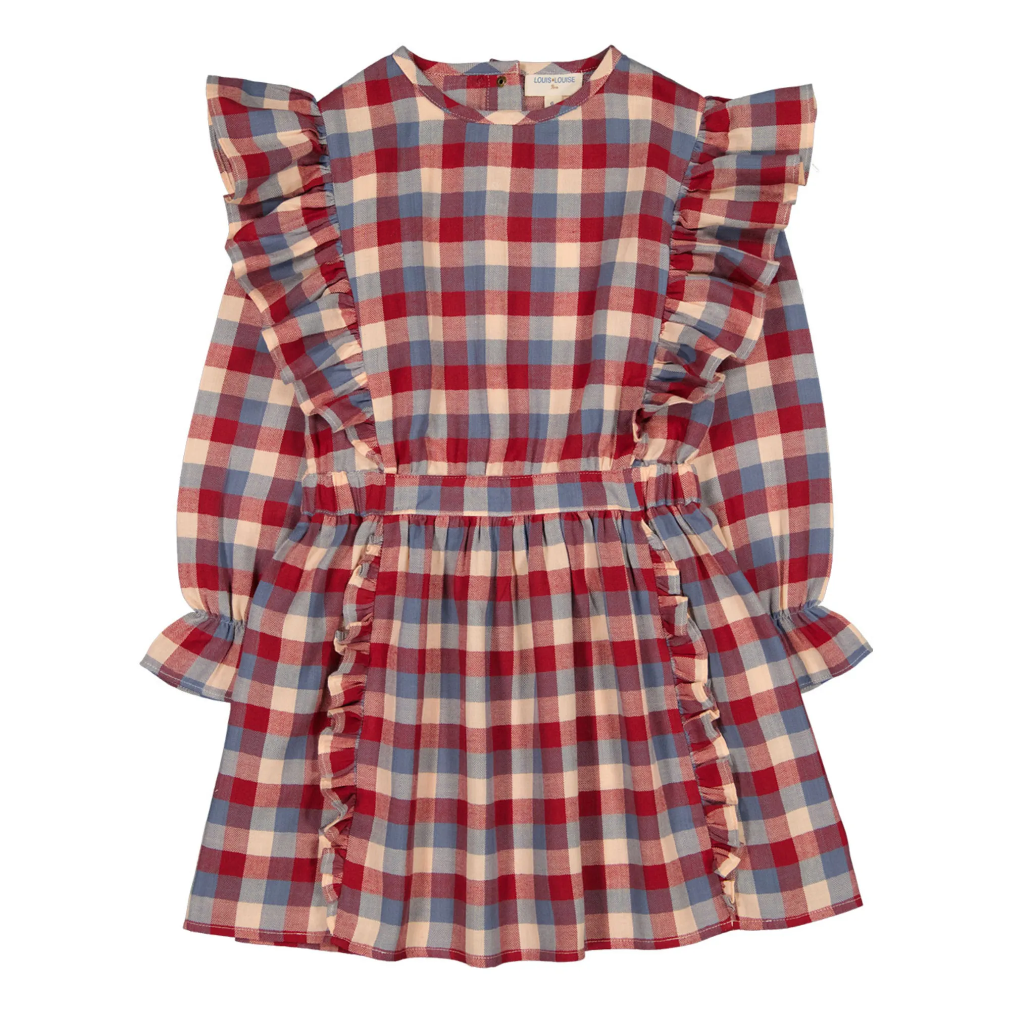 Louis Louise Ecru Olyme Checked Dress